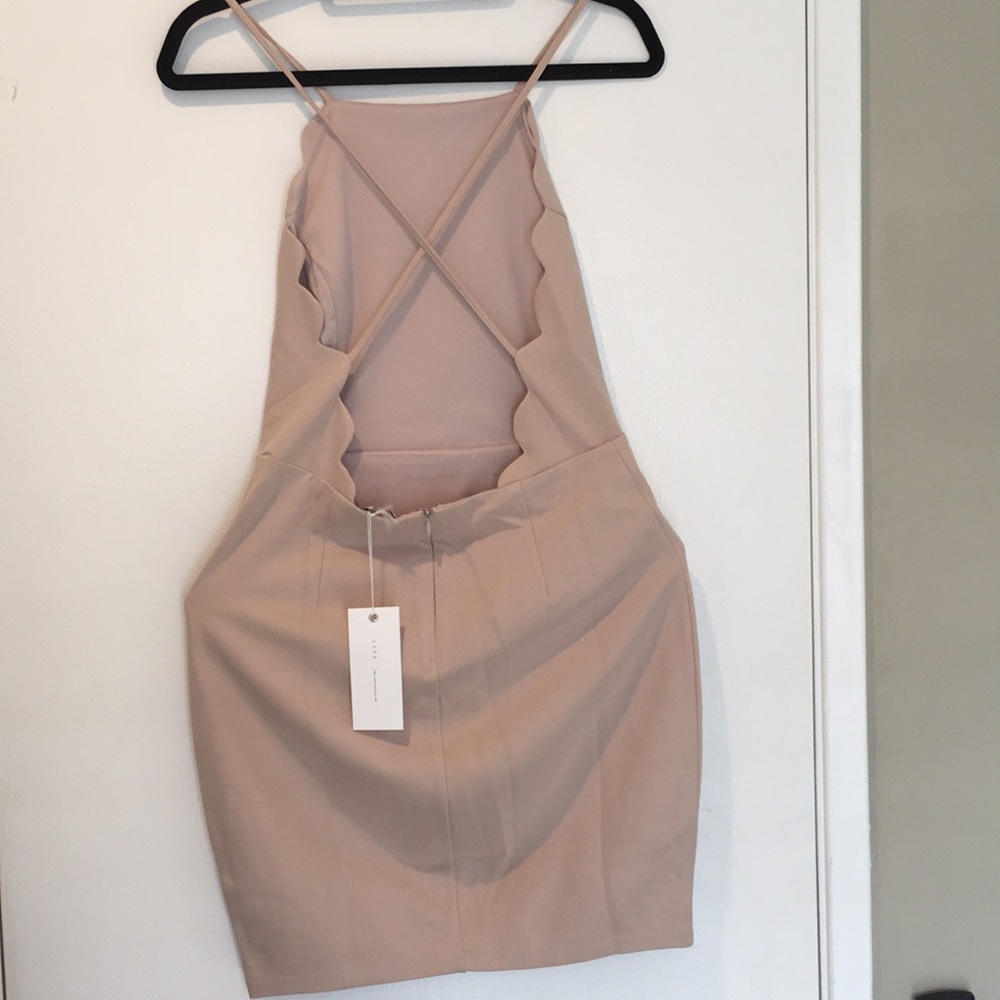 Taupe bodycon dress
